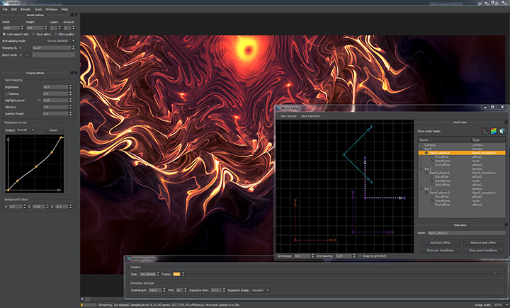 Chaotica 1.5 work in progress animation editor